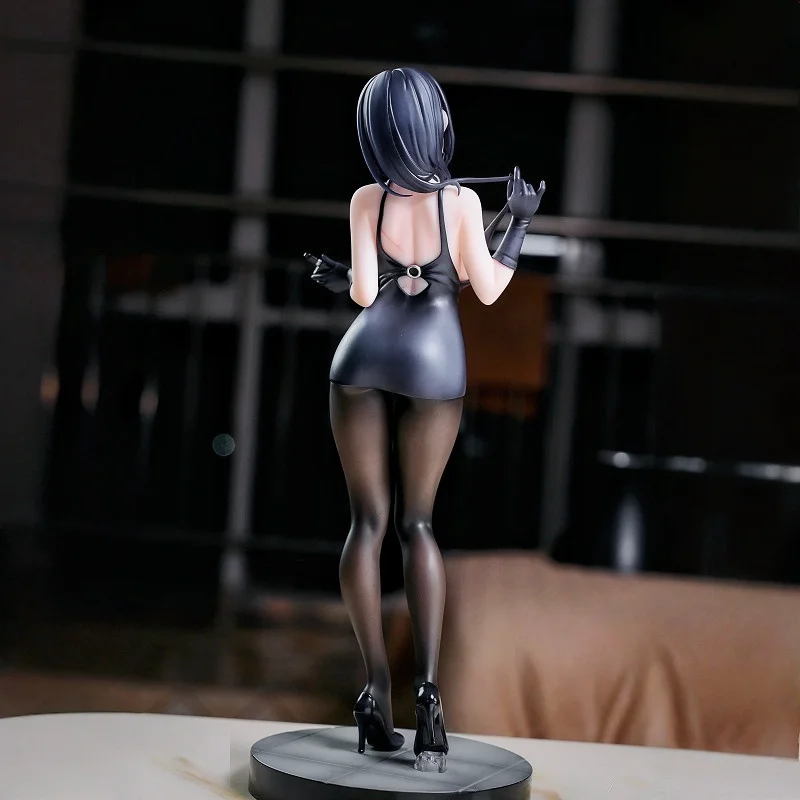 1/6 original hanabee vestido preto versão anime figura colecionável personagem japonês menina modelo pvc figura de ação brinquedo para fãs