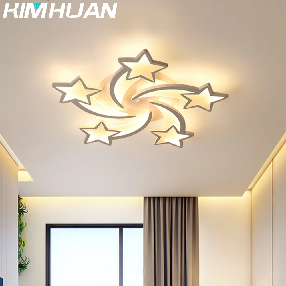 

Modern Scandinavian Ceiling Lights Led Kids Living Room Bedroom Lighting Fixtures Creative Corridor Boys Star Decorative Chandel