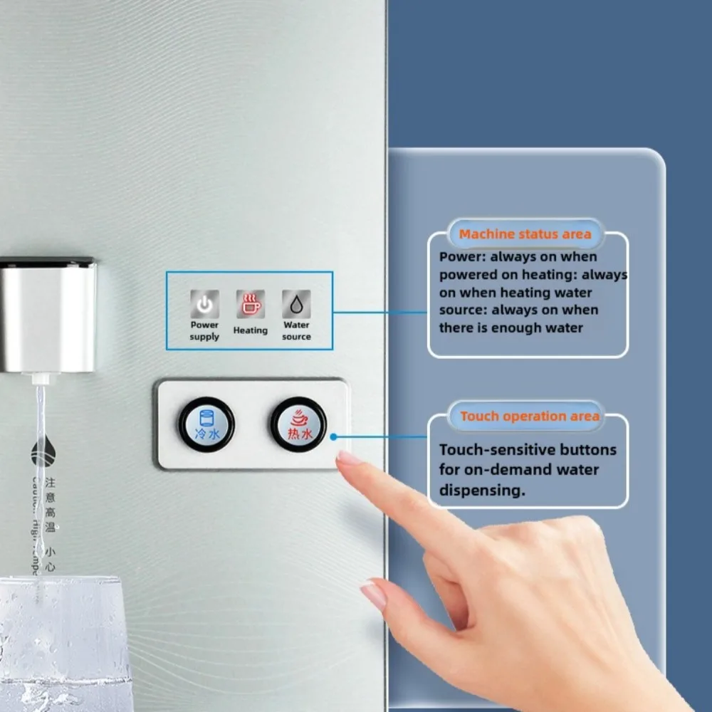 موزع مياه ساخن وبارد فوري 2 كيلو وات مع فلتر غلاية مياه كهربائية مثبتة على الحائط بدون خزان 240 فولت غلاية كهربائية سريعة التسخين