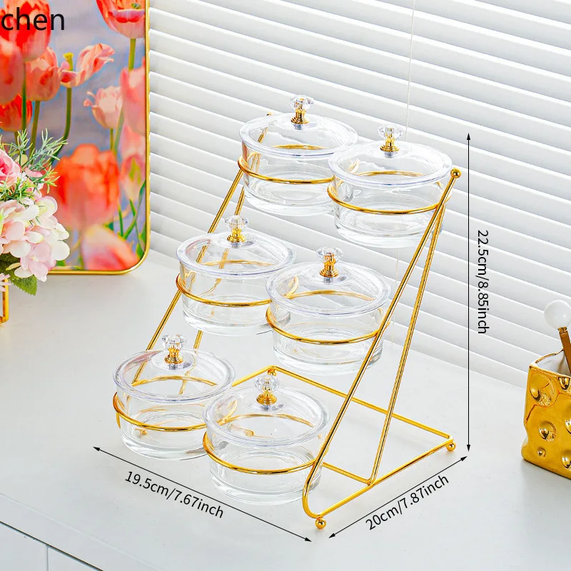 ZML fruit tray, glass dry fruit tray, creative household snack compartment tray, living room tea snack tray