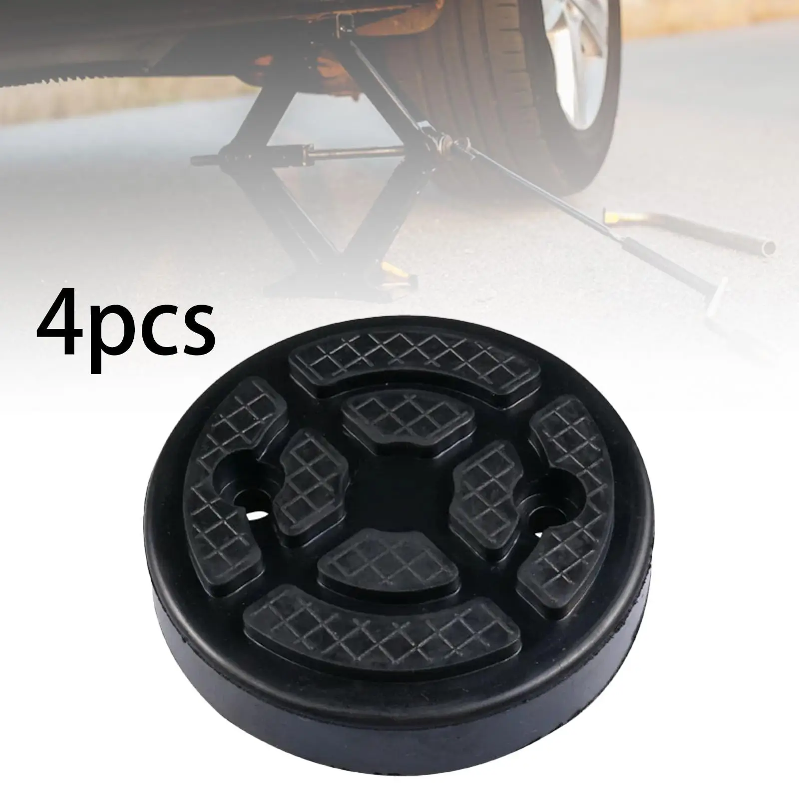 

4Pcs Generic Car Jack Car Lift Pads Thickened Anti-slip Rubber Cushions Round Rubber Pads for Vehicle Lifts Rvs