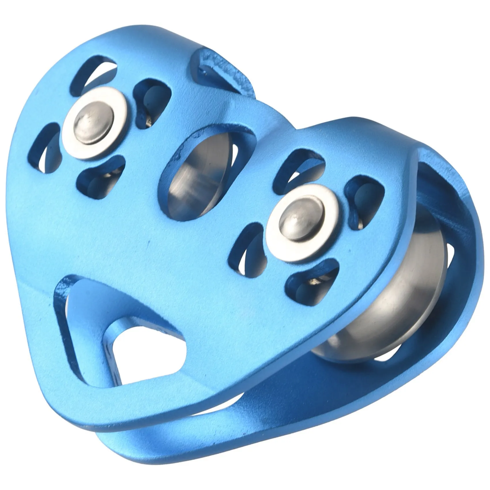 ●Heart-Shape Climbing Double Pulley Steel Cable Rope 13Mm Climbing Device High Speed Zipline Trolley 24KN