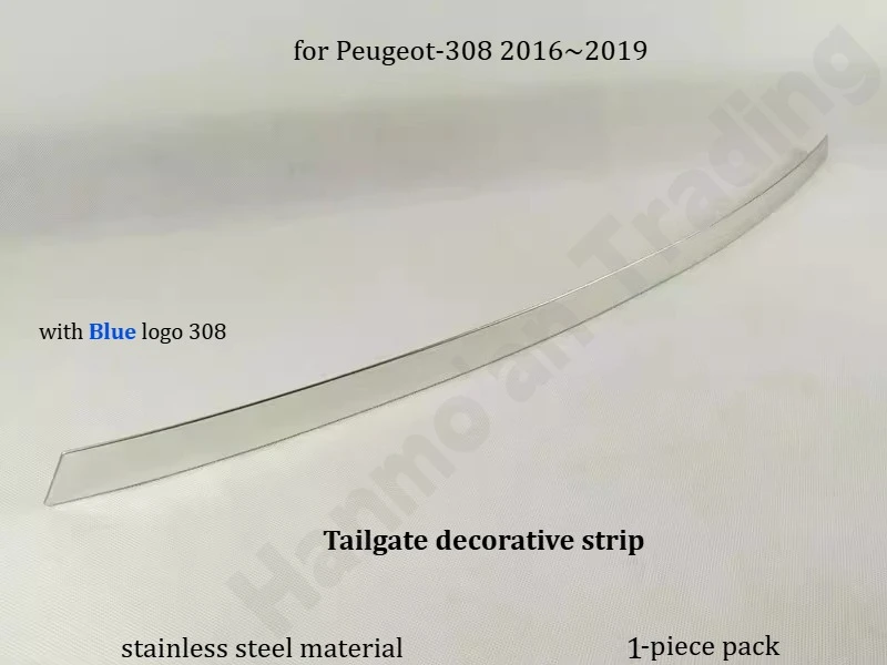 for Peugeot-308 2016~2019 Door decorative strip/body edge decorative strip/tailgate decorative strip/modification accessories