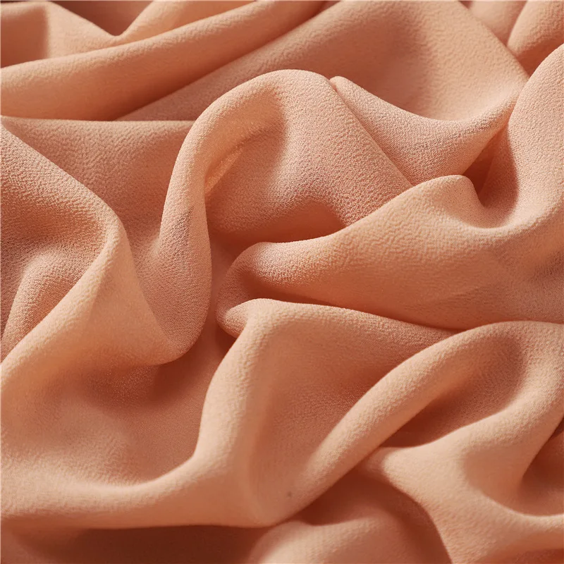 Pearl Chiffon Solid Color Scarf Order According to Customer Service Size