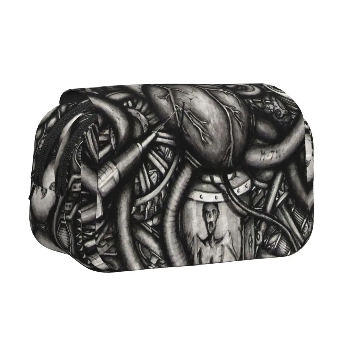 Hr Giger Li Painting Pencil Case Pencil Pouch Hard Shell Leather Big Capacity Pen Box Pencil Bag for Boys Girls Gifts