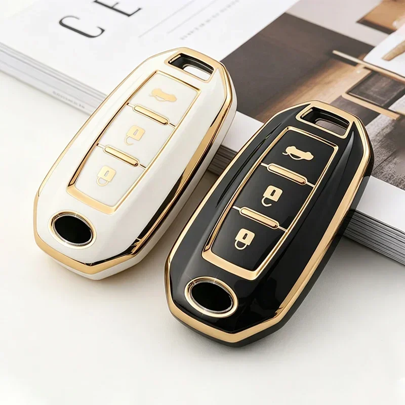 3-Tasten TPU Autoschlüssel-Hülle für Infiniti Q50 Q60 QX50 QX55 QX60 Q70L 2020 Schutzgehäuse Schlüsselring Auto-Zubehör