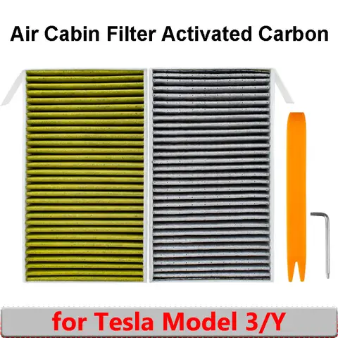 for Tesla Model 3 Y Air Cabin Filter Conditioner with Activated Carbon Replacement Cabin Air Conditioning Car Accessories ModelY
