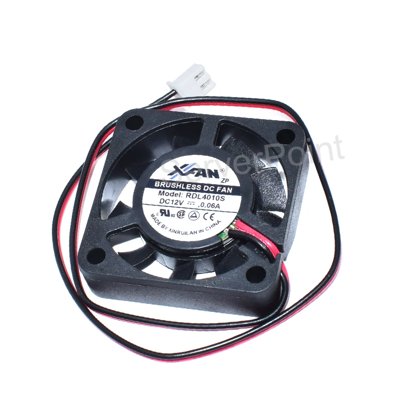 Suitable for 2-pin server square cooling fan RDL4010S12V0.06A40*40*10MM