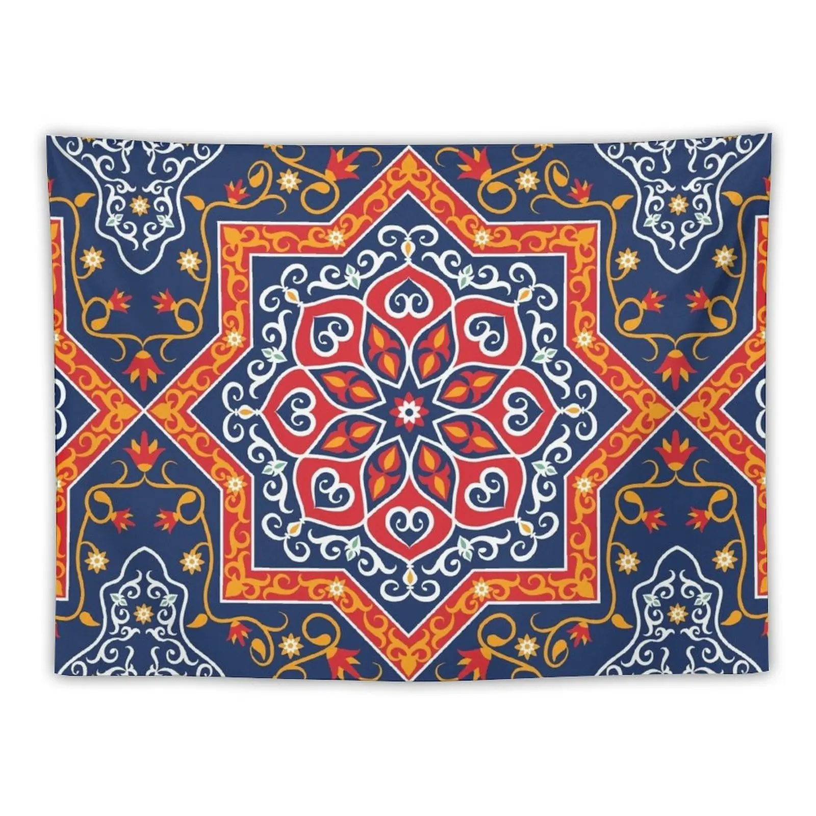 

Khayamiya - Royal Blue - Ramadan -   Tapestry Room Decoration Accessories Wall Hanging Tapestry