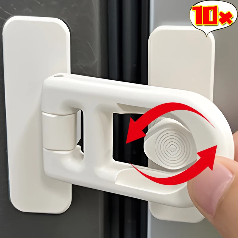 1-10Pcs Fridge Child Lock Freezer Latch Safety Anti-pinch Finger Anti-theft Buckle Latches Lock Home Cupboard Door Catches Locks