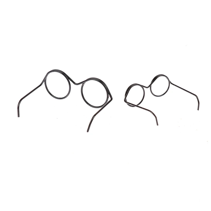 10Pcs 30cm Doll Retro Round Lensless Glasses Fashion Ornament For Daily Shooting Styling Matching