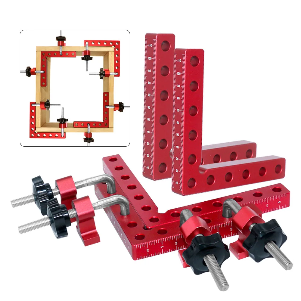 2Pc 90 Degrees L-Shaped Auxiliary Fixture Splicing Board Positioning Panel Fixed Clip Carpenter's Square Ruler Woodworking Tool