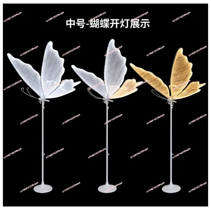 Wedding props luminous butterfly wings ceiling decoration wedding stage chandelier T table wrought iron road guide ornament