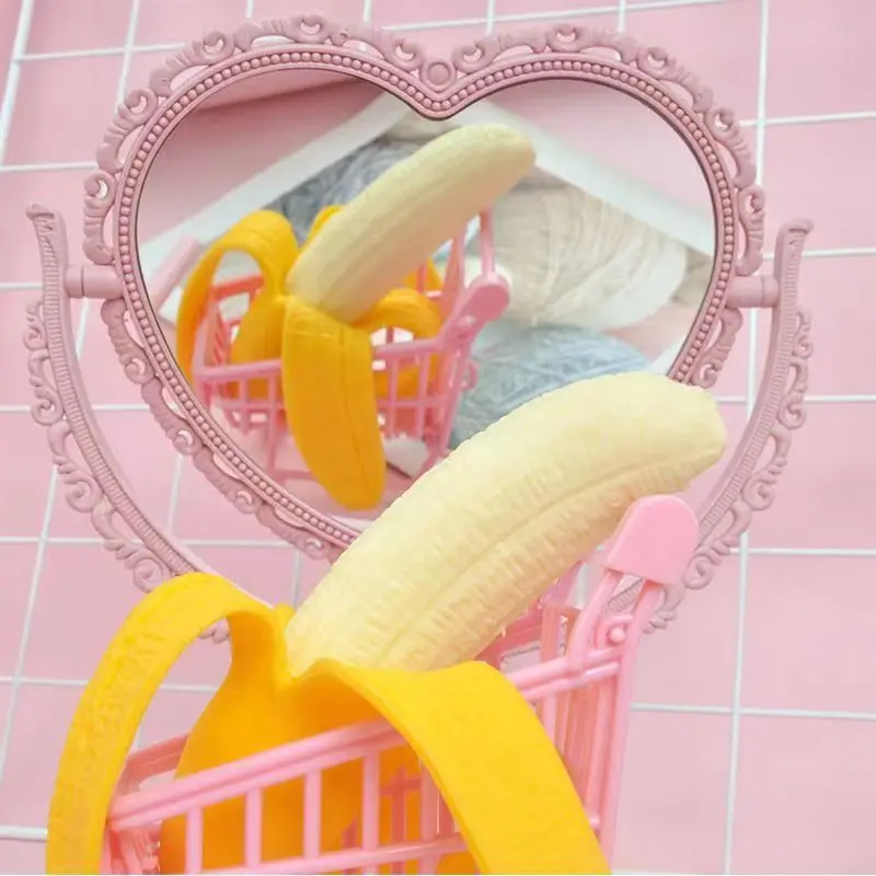 Cute Fruit Squishy Stress Balls Fidget Sensory Toy Squeeze Stress Relief Hand Toy Anti-Anxiety Banana Stretchy Slow Rising