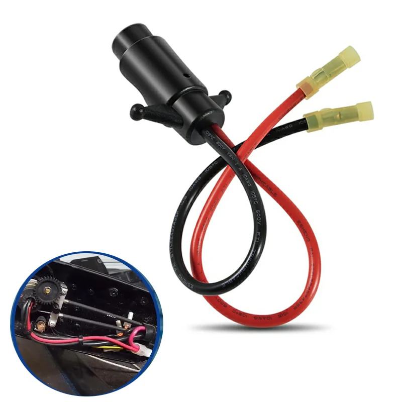 14365-6 Trolling Motor Plug, Male Trolling Motor Connector, Quick Connect Electrical Plug With Butt Connectors for Marine Boat