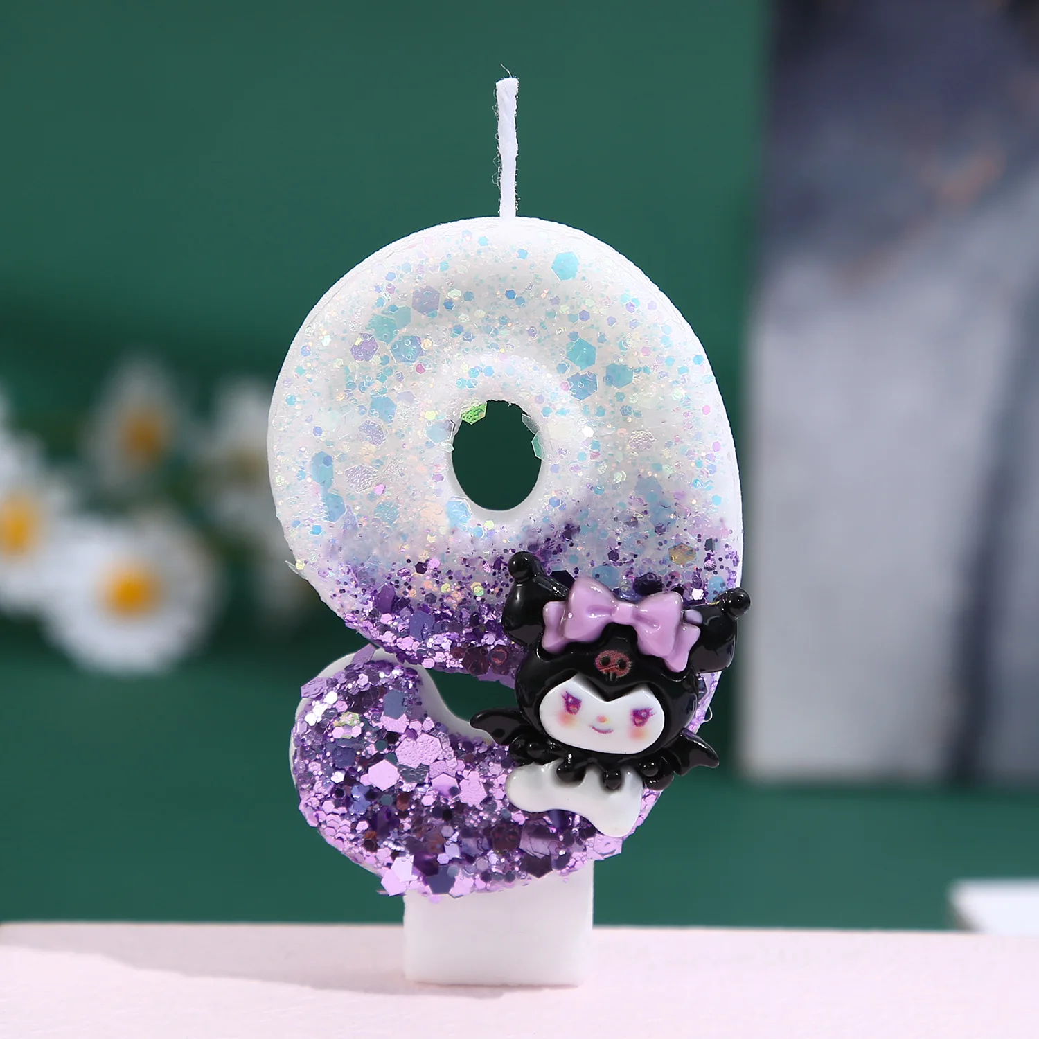 Personaggi dei cartoni animati Compleanno Candela digitale Atmosfera festosa Candela torta stile principessa Candela abbinata ai colori con super paillettes