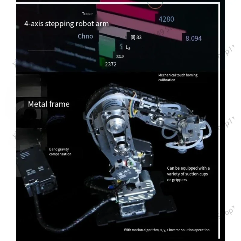 Robot Arm, Stepper Arm, Industrial Robot Model, Multi Axis Robot 24D