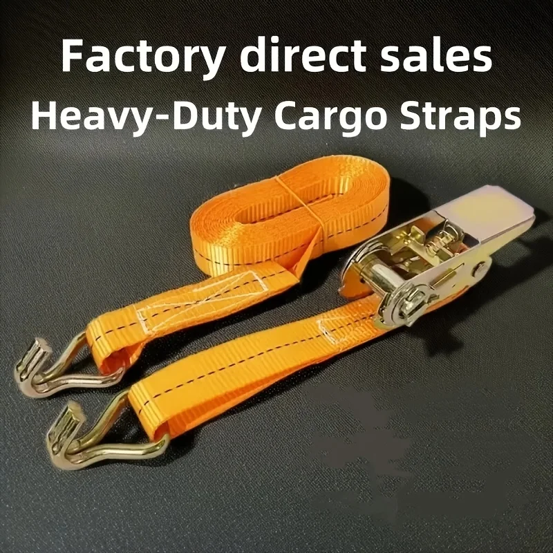 Set, ratchet straps, 1 inch 16 'strap with double J hooks, 5000 lbs breaking strength cargo ratchet straps for moving