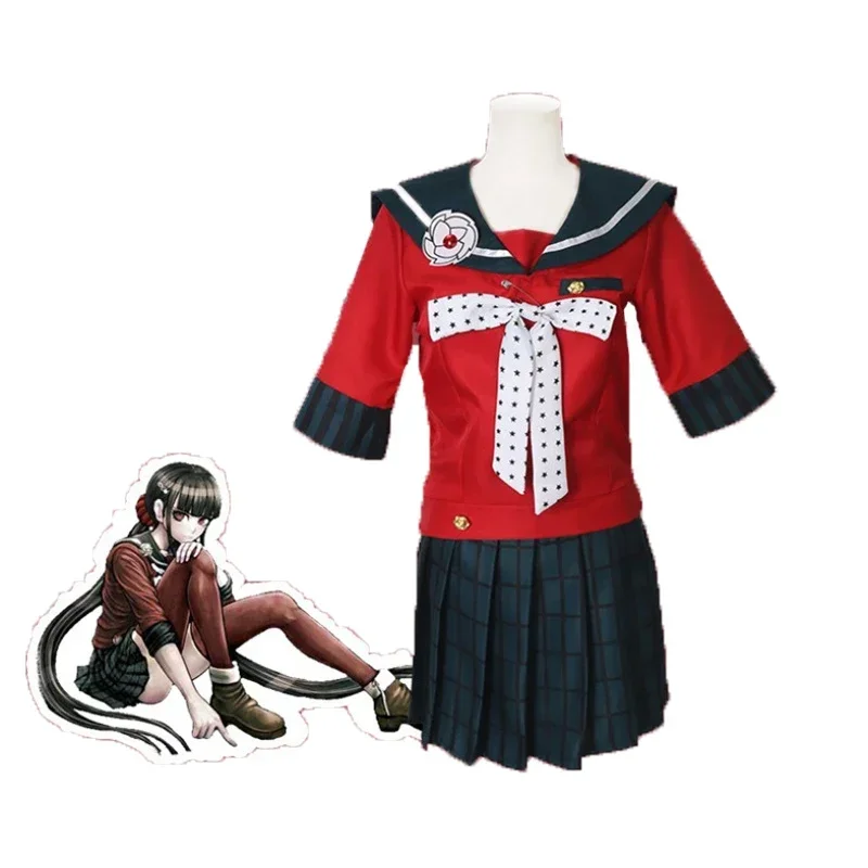 Anime Danganronpa Harukawa Maki Cosplay Costume School Girls Uniform Full Set Wig Accessories Women Halloween Party Costume suit