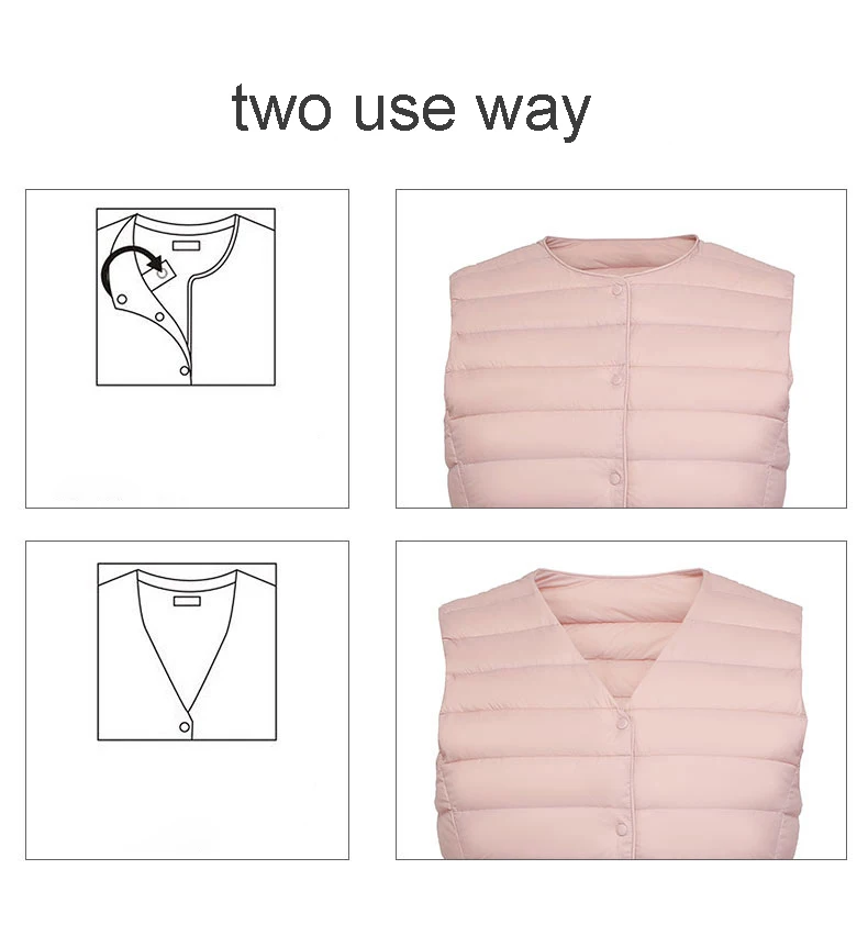 سترة دافئة محمولة للنساء 2025 خفيفة للغاية 90% بطة بيضاء أسفل ملء بطانة رفيعة تحت سترة ملابس خارجية #5