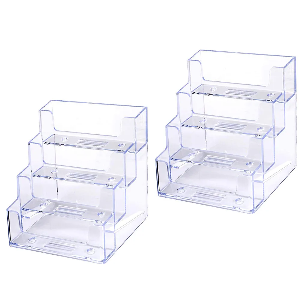 2 قطعة حامل بطاقة أنيقة منظم بطاقات العمل اسم واضح حقيبة للتخزين عرض اللوازم المكتبية #6