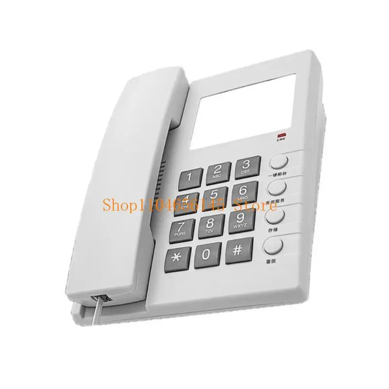 652F Rj11 Corded Landline Wall Mount Hotel Phone with Loud Sound for Guest Room Phone