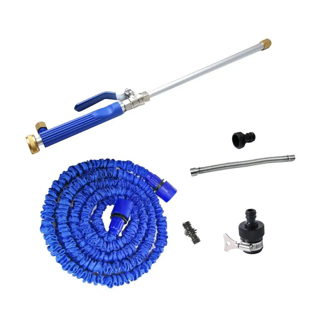 

High Pressure Washing Spray Water Pipe Aluminum Alloy Spray Nozzle (Tube) Copper Handle With Flexible Tube