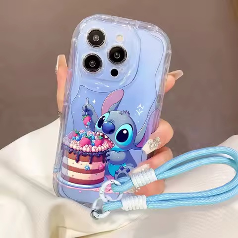 Stitch Hand Strap Case For Samsung Galaxy A25 A24 S20 FE A06 A05 A05S A34 A53 A33 A52 A32 A21S A22 A23 A72 A73 A13 A31 A51 A71