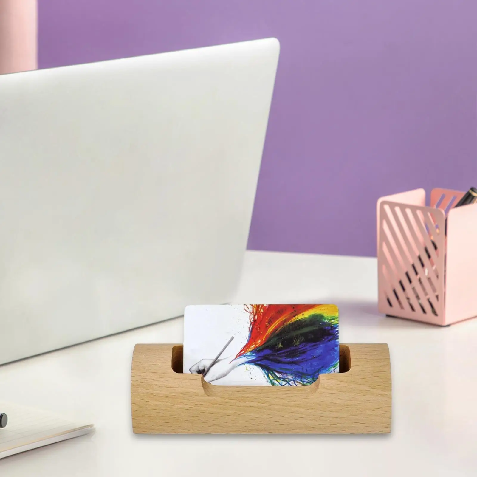 Desk Business Card Holder, Name Card Organizer, Simple Storage Rack Business Card Stand for Home Tabletop Exhibition