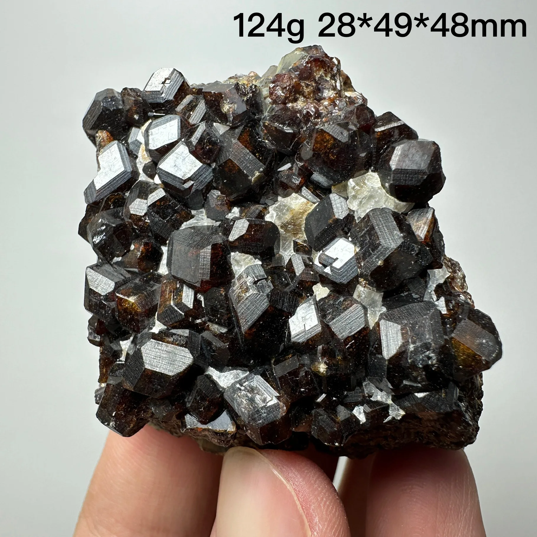 

Natural Inner Mongolia garnet mineral specimen + healing quartz crystals and stones rock gemstone