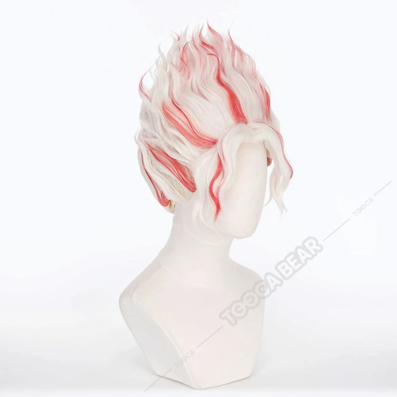Okarun oculto kun cospaly peruca anime dandadan óculos okarun ken takakura momo ayase branco vermelho cabelo curto fibra resistente ao calor