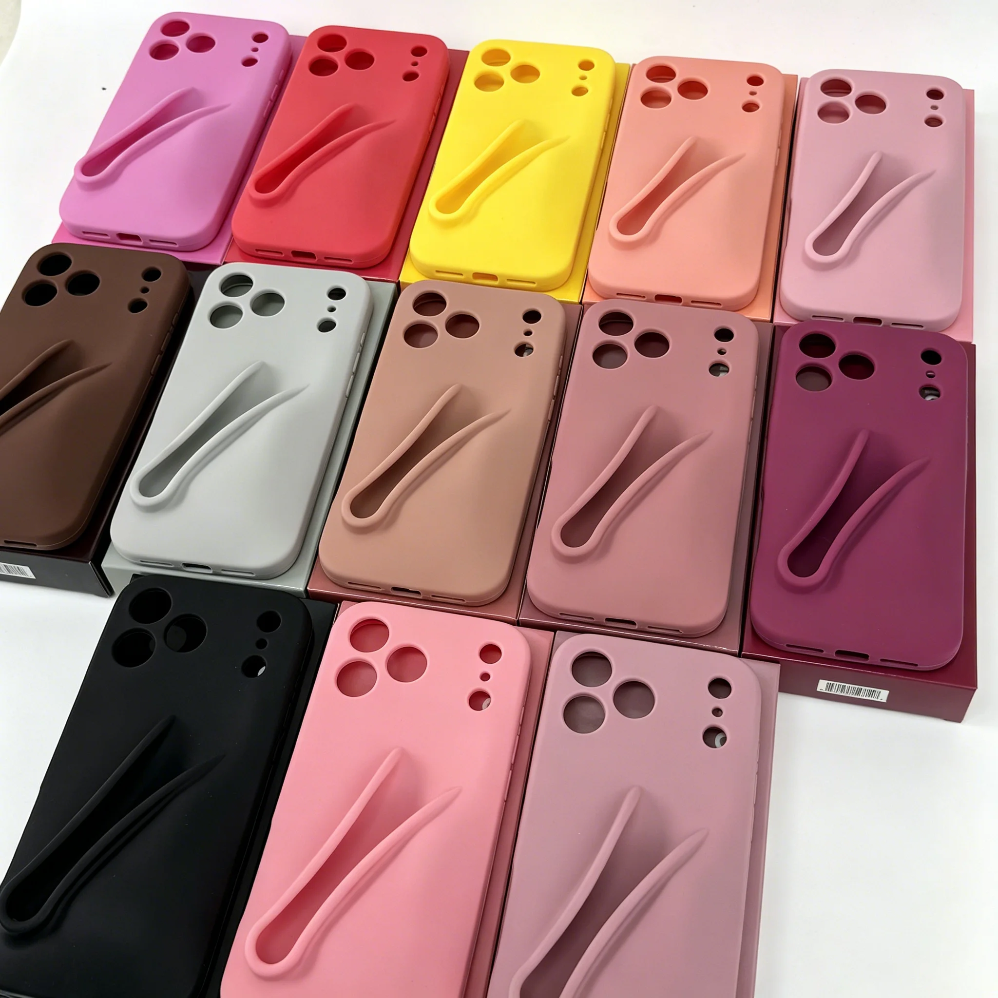 Heiße HD-Marke Rhode Flüssigsilikonhülle für iPhone 18 17 16 15 14 13 12 11 Pro Max mit Lipgloss und Box, stoßfeste Abdeckung
