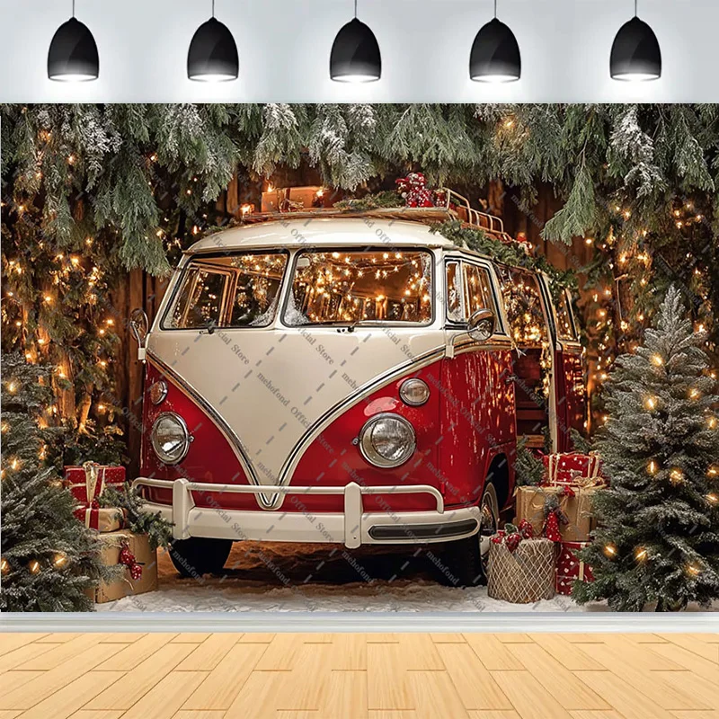 Winter Christmas Wonderland Festive Windows Photography Background Snowflakes Tree Birthday Party Photo Studio Backdrops EW-10