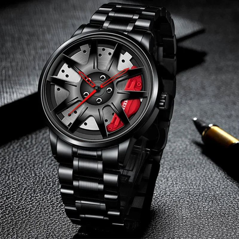 2023 New Automatic Non Mechanical Watch Men\'s Car Wheel Quartz Watch Korean Student Watch Business Watch Watches for Men