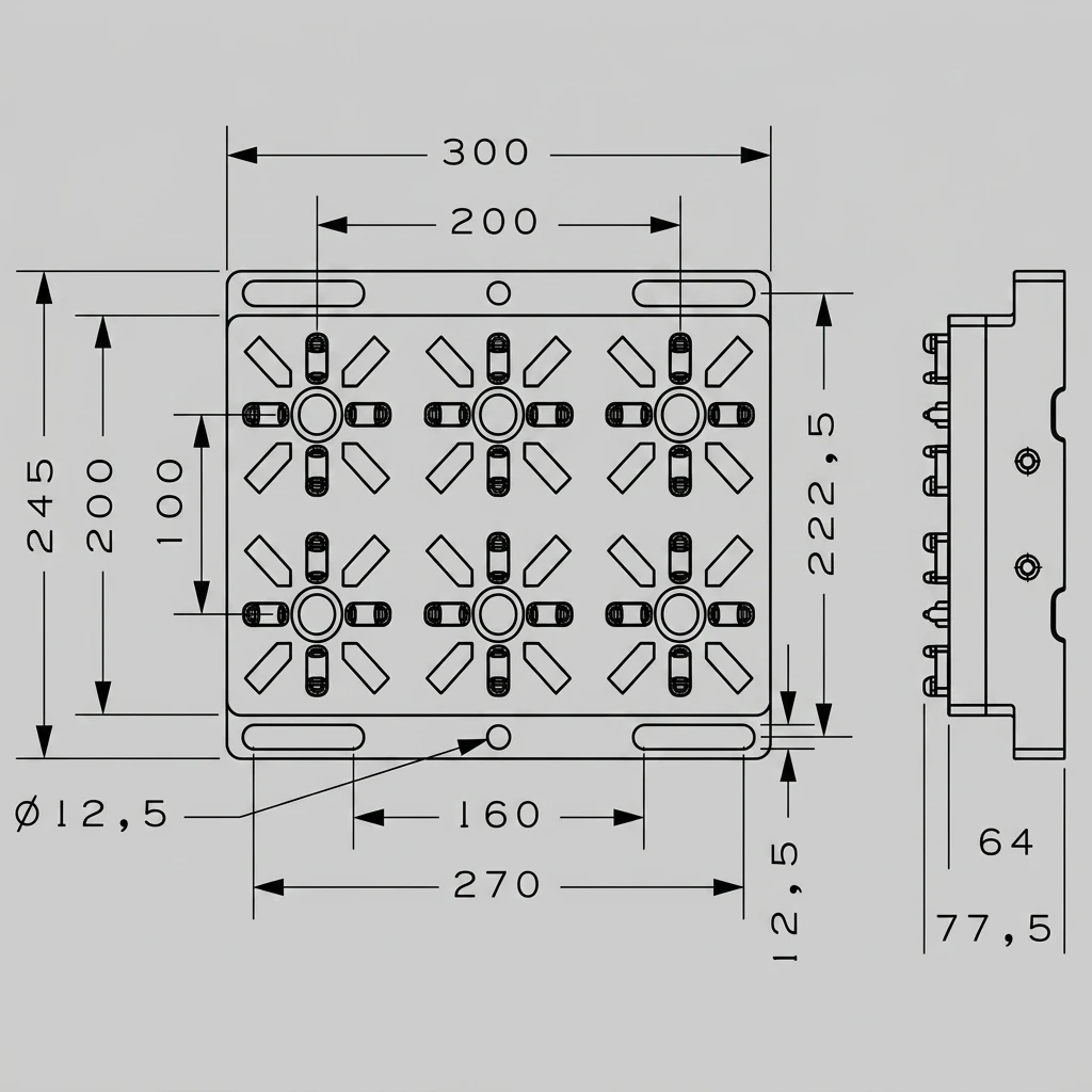 Stainless steel 6-point center pneumatic chuck for numerical control of metal cutting HE-C06437.B