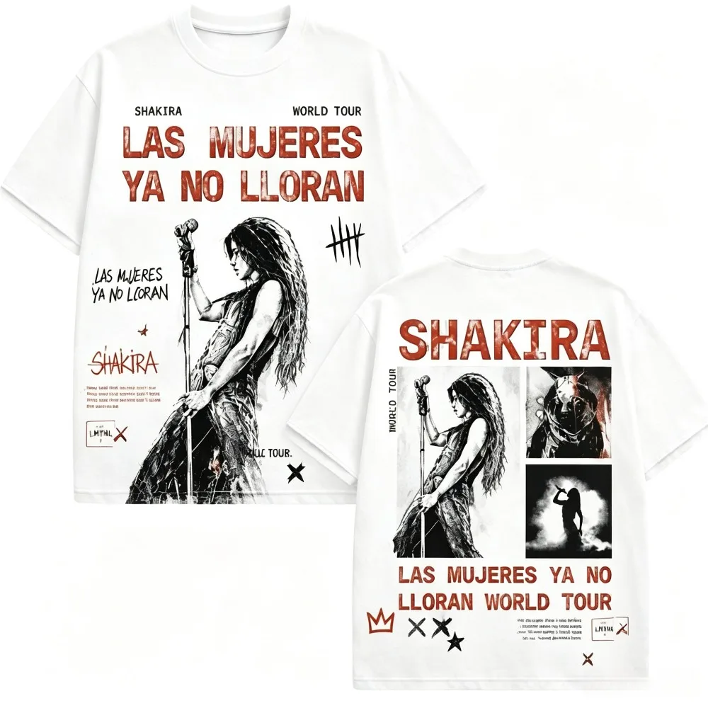 Colombian Latin Queen Shakira Summer Trendy Fashion Men's Short-Sleeved Universal for Both Men and Women Fashion T-Shirt