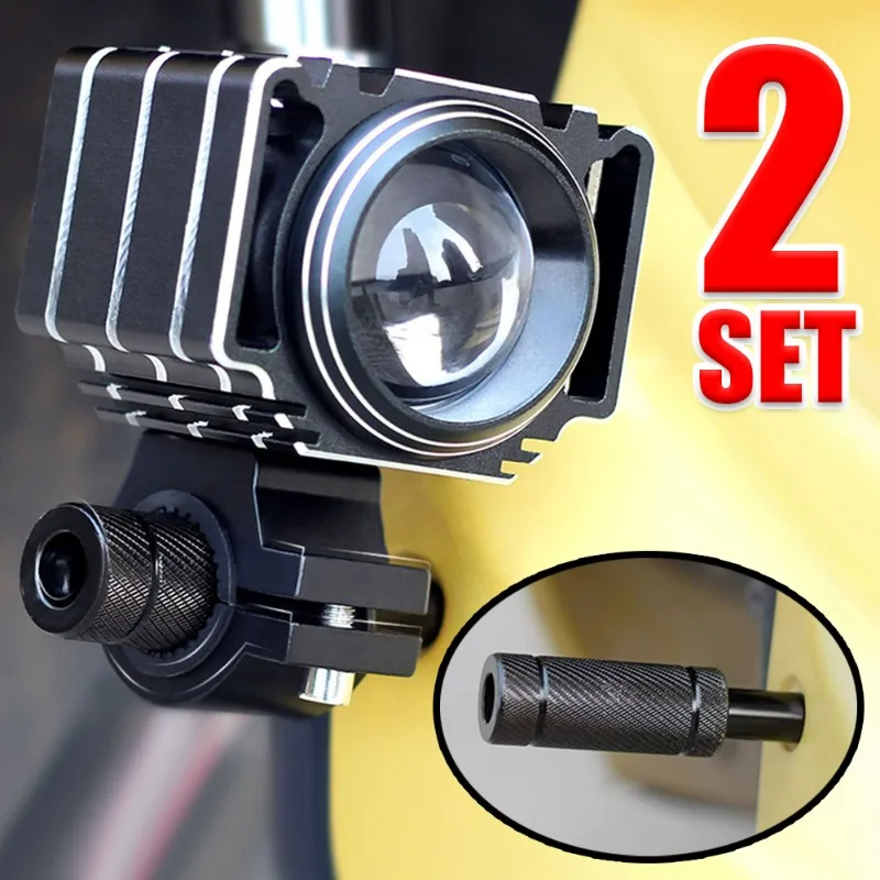 قوس ضوء واقي الطين للدراجة النارية ، مصباح أمامي ليد ، قاعدة دعم ضوء الضباب ، تعديل خارجي M8 ، M6 ، سبائك الألومنيوم