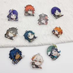 1PC Anime Game Genshin Impact Raidenshogun Wanderer Lapel Badges Clothes Jewelry Collar Brooches Accessories Gifts For Friend