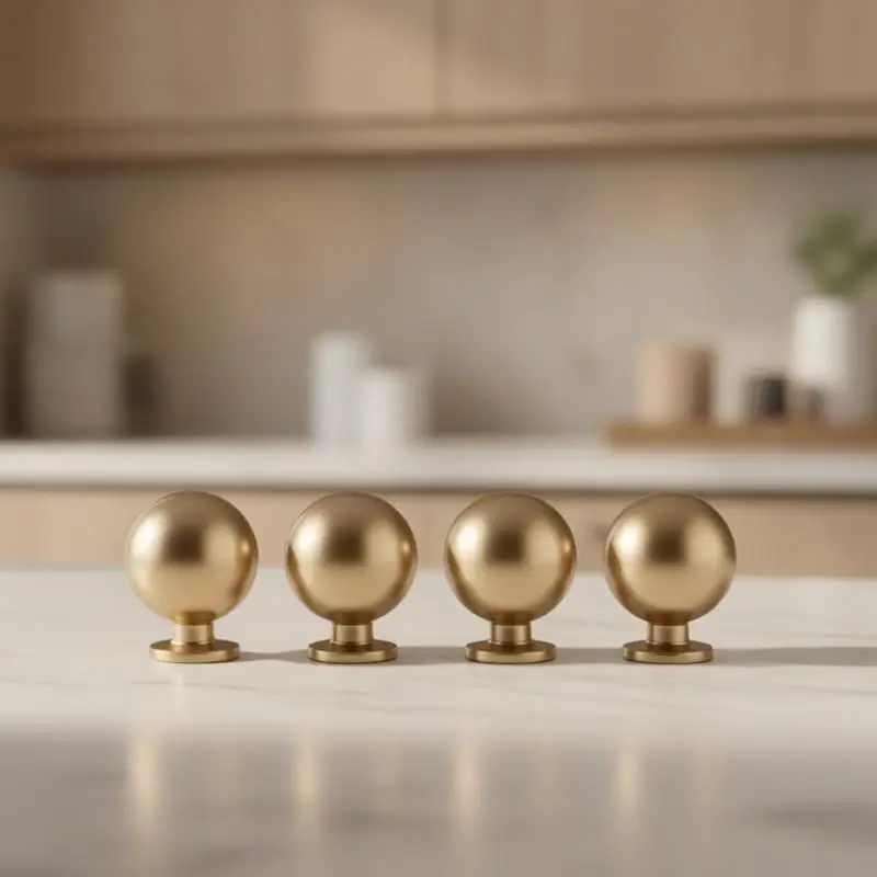 4Pcs Simple Drawer Pulls Zinc Alloy Handles Home Furniture Hardware