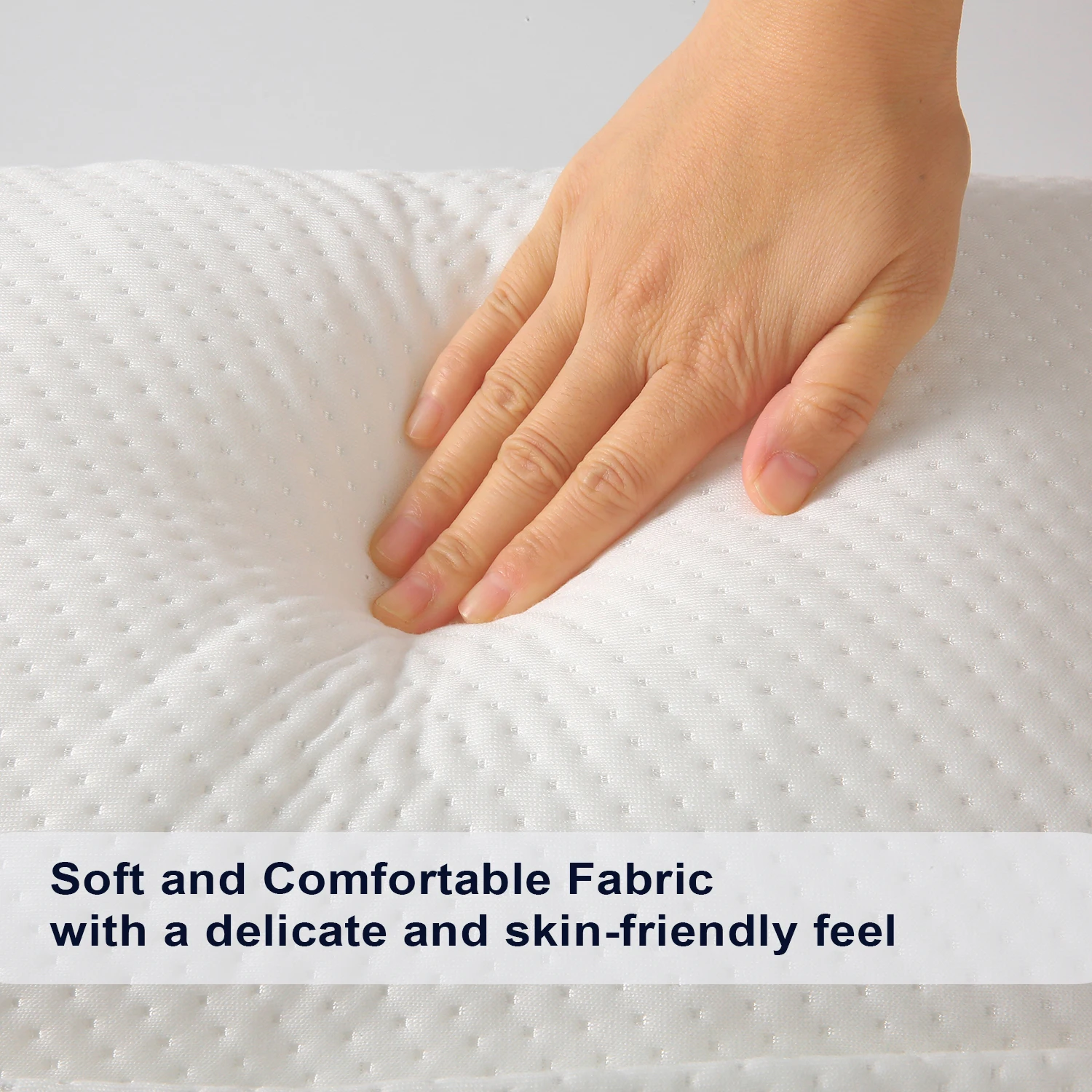 PE Hose Pillow Cervical Pillow, 2-in-1 Bed Pillow, Orthopedic Bed Pillow for Back Side Stomach Sleeper, Adjustable Height