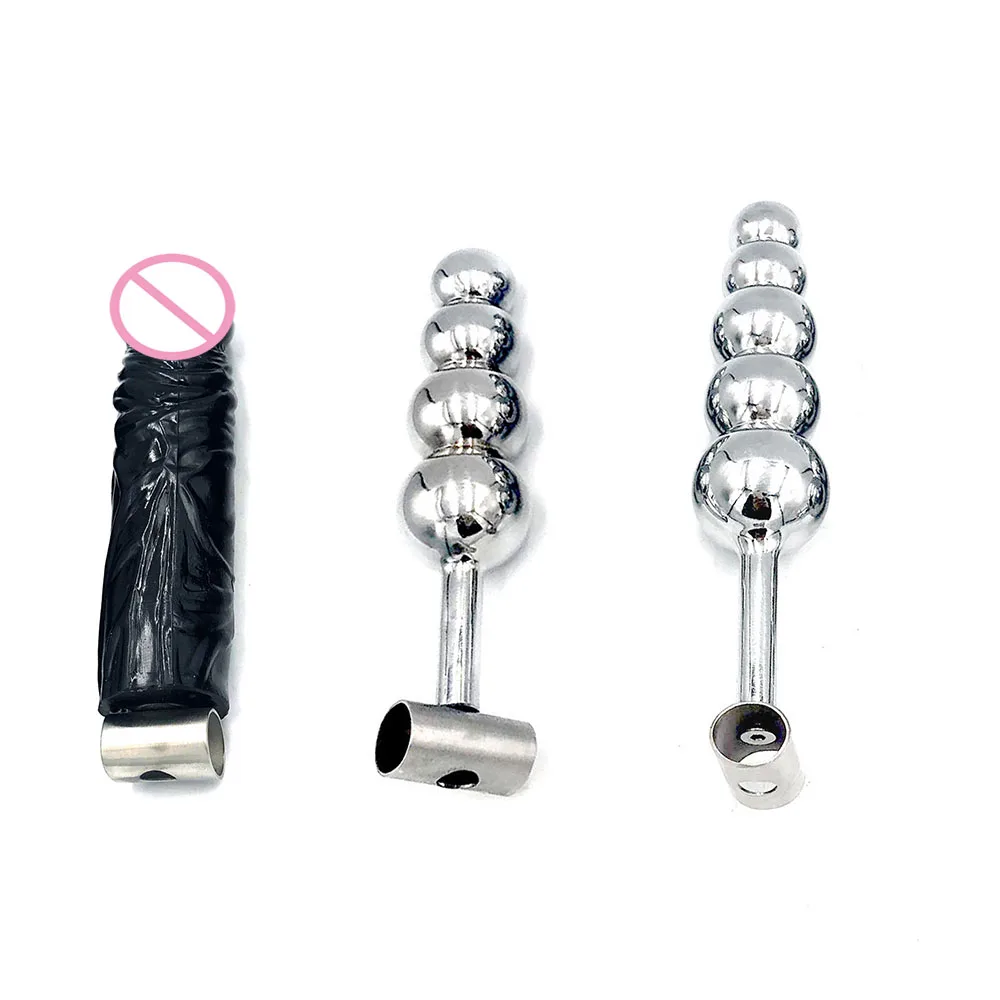 New Design For Wen and Women\'s Chastity Belt Stainless Steel Metal Anal Plug and Penis Anal Plug Anal Plug Accessories