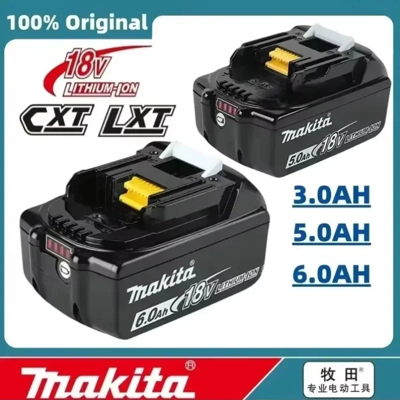 Makita 6Ah oryginalna bateria kompatybilna z elektronarzędziami Makita 18V DDF487 DGA404 DTW700 DTD173 DHP487 wymiana baterii litowo-jonowej