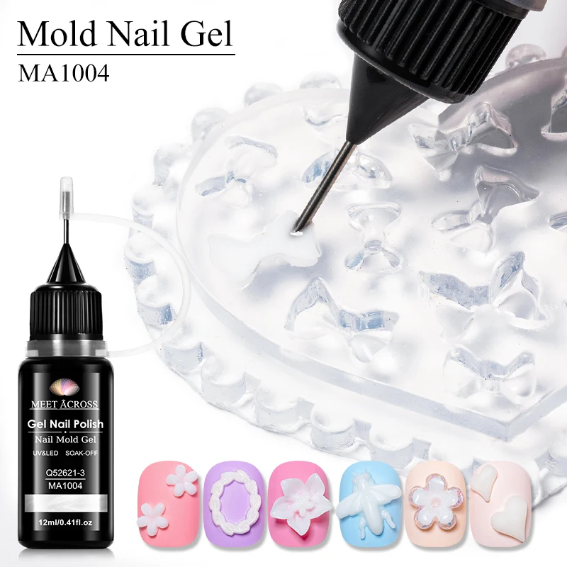 12ml 3D Model Nail Art Gel Clear White Blue Waterproof Sculpting gel Nail Art DIY Design Gel for Intricate Carvings & Shapes