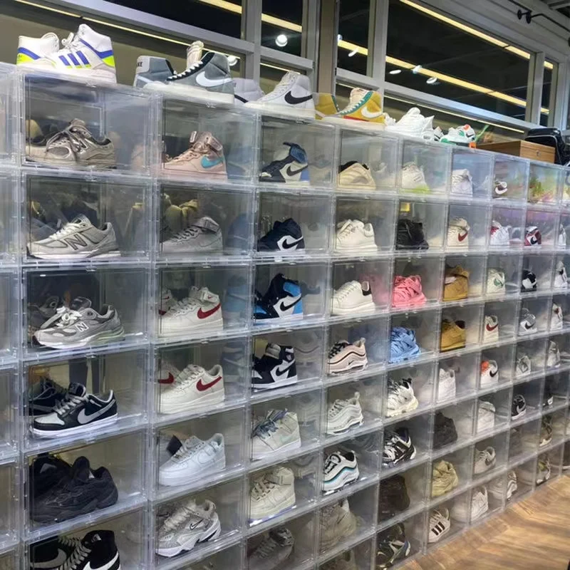 1 Stuk Plastic Schoenenkast Transparant Schoenen Lade Stapelbare Schoenendozen Organisatoren Stofdichte Schoenenkast Sneaker Box Schoenendisplay