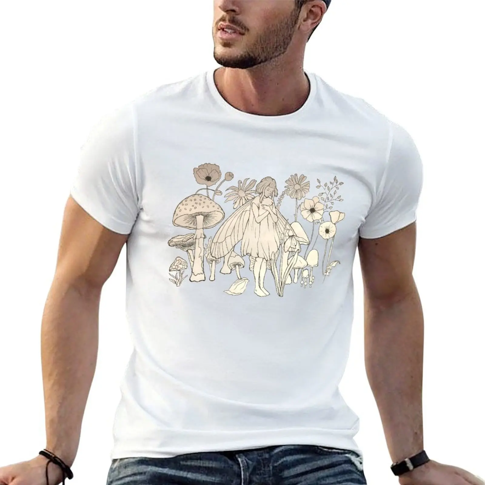

Aurora Aksnes fairy illustration print T-Shirt t shirt man cotton anime tshirt T-Shirt