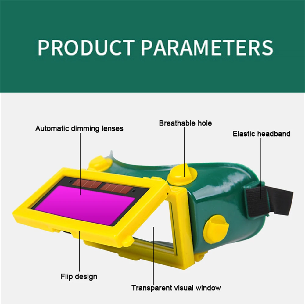 Argon Arc Tig Welding Glasses, Energia Solar, Escurecimento Automático, Máscara Soldadora, Óculos Especiais Anti-Glare, Óculos de Proteção, Ferramentas de Capacete