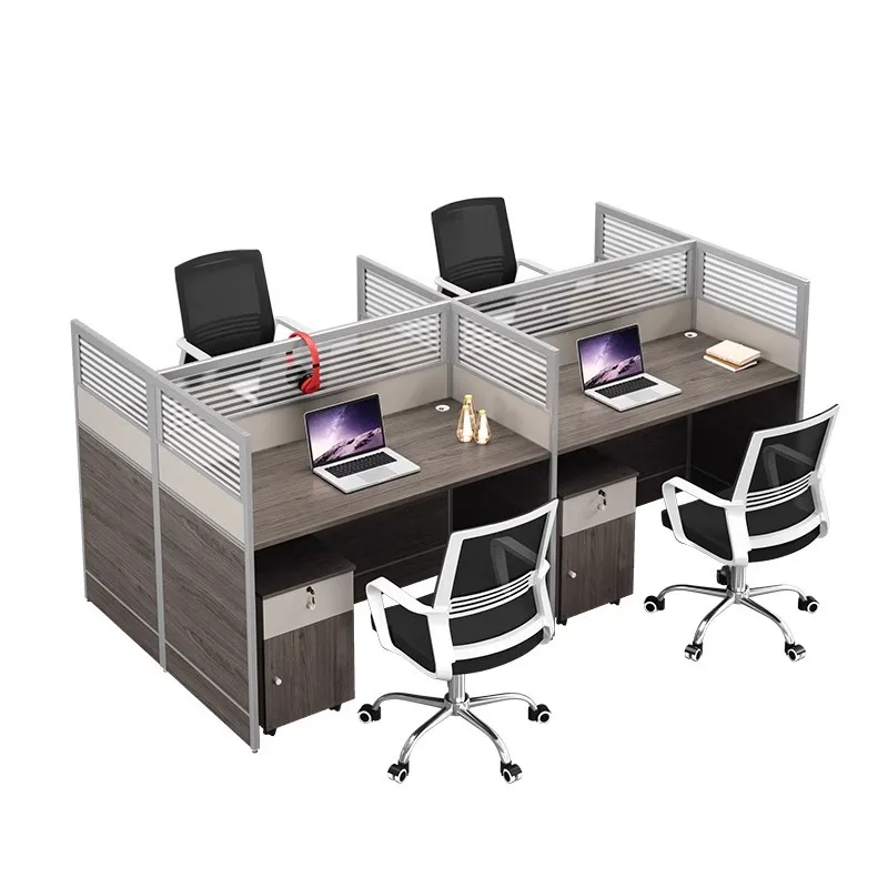 

Simple modern single screen card seat office staff seat financial desk and chair combination
