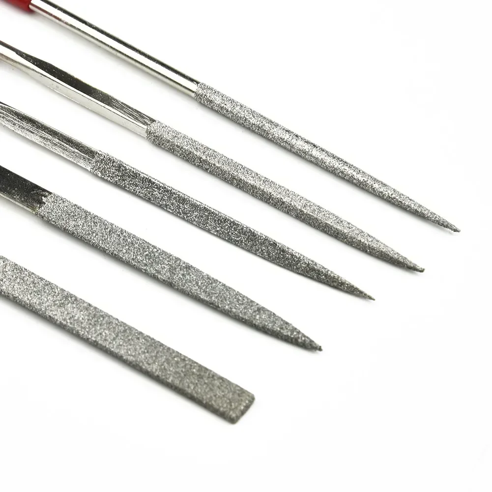 Ceramic Glass Stone Needle Files 5pcs Tools Wood Carving Jeweler Diamond Gadget Pack Useful Accessory Suitable