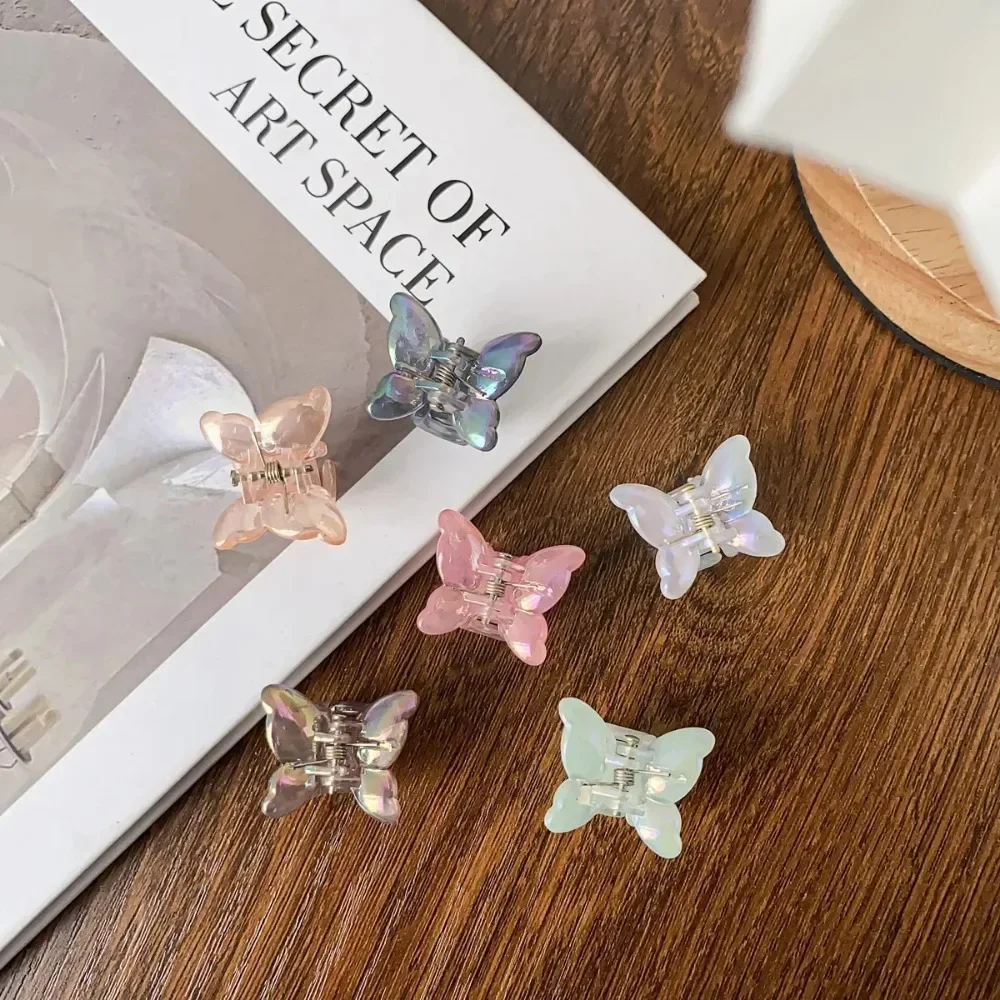 6Pcs Colorful Butterfly Mini Hair Claw Clips Small Jaw Clip Tortoise Barrettes Acrylic Hair Jaw Clips Clamps for Women Girl 2025