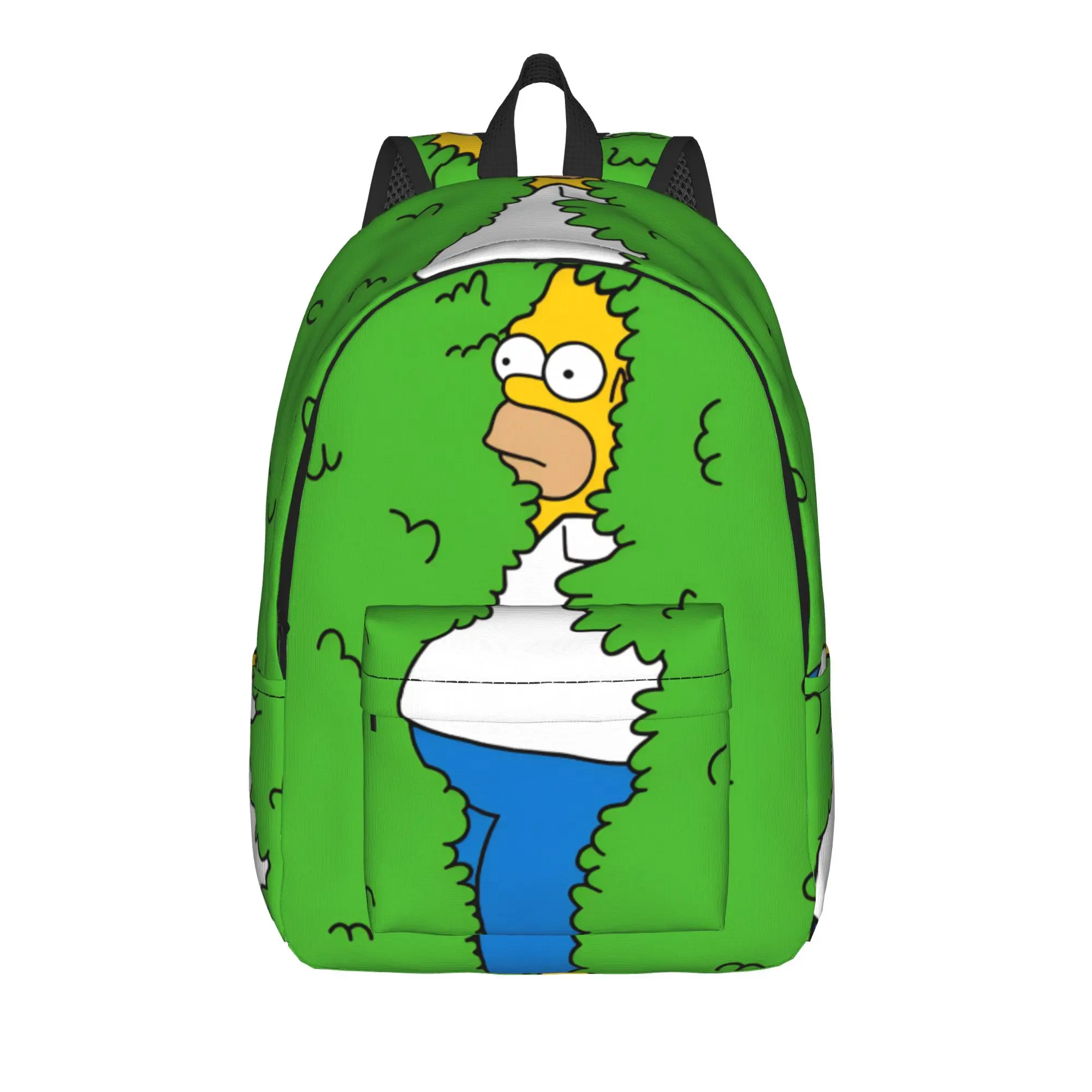 S-Simpsons Homer Hidden In Grass Backpack  Hiking Backpacks Youth High Quality Pattern School Bags Cute Rucksack